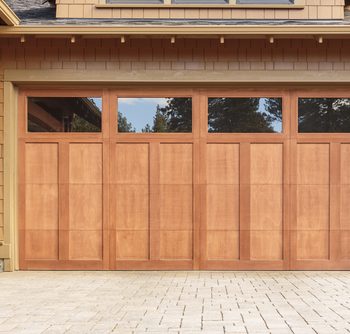 Wooden garage door example