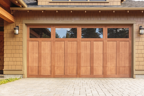 Wooden garage door example