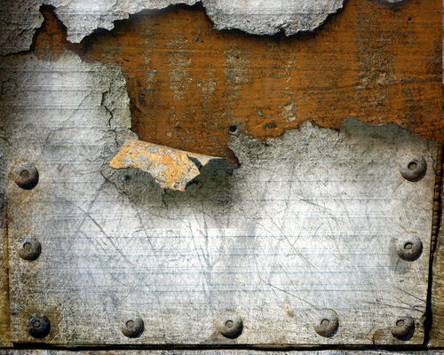 rusty garage door