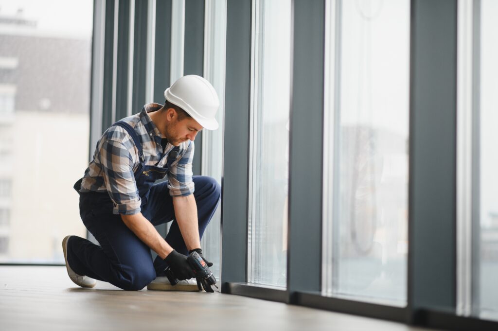 glass in commercial building
